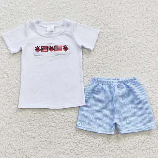 Baby Boys Clothes 4th Of July Summer Shorts Sets BSSO0253