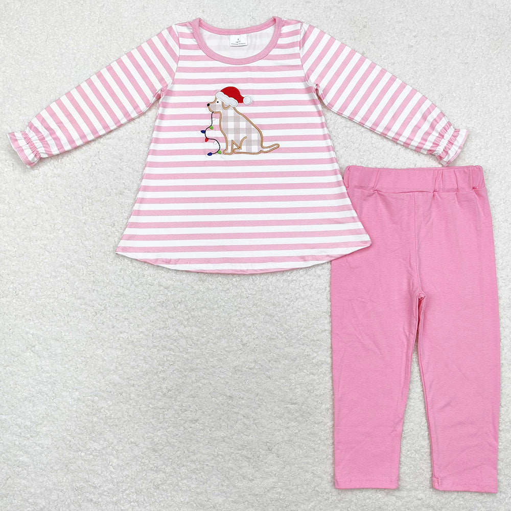 Baby Girls Clothes Christmas Dog Tunic Top Legging Kids Sibling Clothes Sets GLP1826 BLP0864