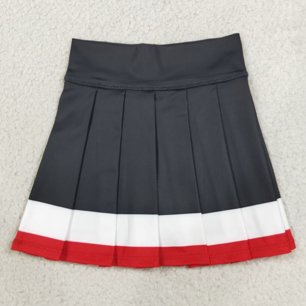 Baby Girls Black Red Stripe Yoga Active Pleated Skirt Short Bottoms GLK0320