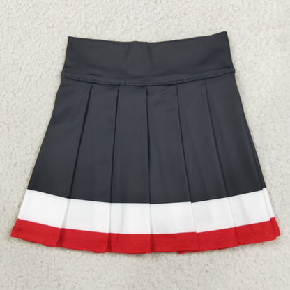 Baby Girls Black Red Stripe Yoga Active Pleated Skirt Short Bottoms GLK0320
