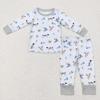 Boutique Kids Girls Pajamas Duck Deer Cute Sibling Sleepwear Sets GLP0974