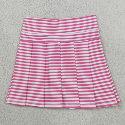Baby Girls Pink Stripe Yoga Active Pleated Skirt Shorts Bottom GLK0335