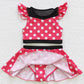 Boutique Baby Girls Swimsuit Summer Red Dots Skirts 2pcs swimsuits S0147