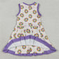 Baby Girls Dress Mardigras Donuts Back Zip Yoga Active Shorts Knee Length Dresses GSD2867 12.20