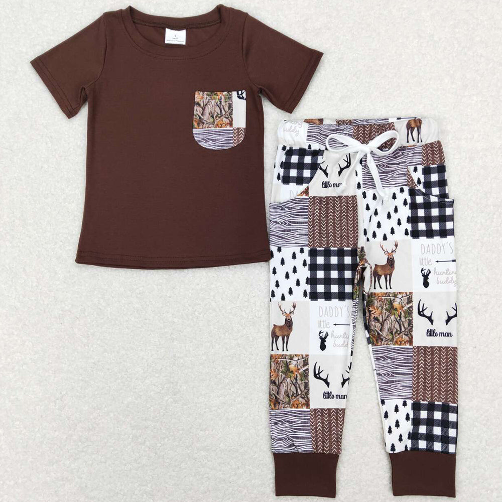 Boutique Baby Boys Clothes Short Sleeve Top Pants Sets BSPO0250