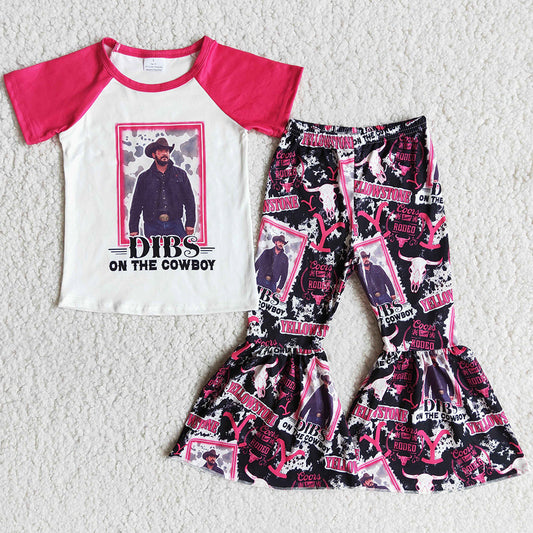 Baby Girls Clothes Short Sleeve Bell Bottom Pant Set E13-15 4.1