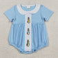 Baby Boys Rompers Embroidery Rabbits Short Sleeve Easter Collar Rompers SR3383 SR3382 1.5