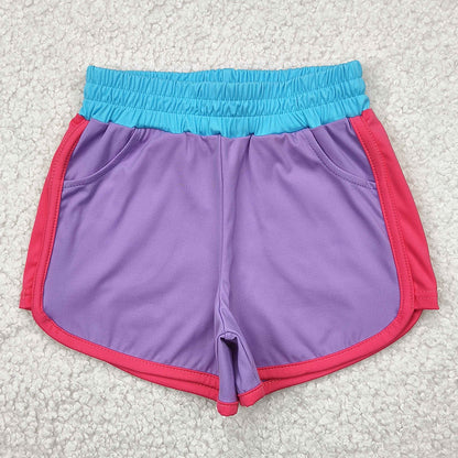 Sibling Baby Girls Sports Shorts Colorful Belt Yoga Shorts Bottoms 5.28