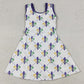 Baby Girls Dress Mardi Gras Anchors Checked Yoga Shorts Knee Length Dresses GSD2944 12.27