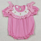 Baby Girls Rompers Smocked Crosses Bows Short Sleeve Easter Ruffle Rompers SR3250 1.5