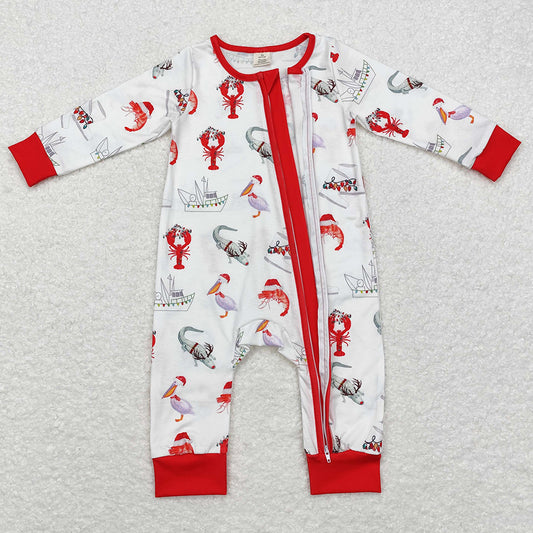 Baby Infant Boys Rompers Christmas Bamboo Crawfish Boots Crocodile Rompers LR1399