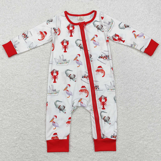 Baby Infant Boys Rompers Christmas Bamboo Crawfish Boots Crocodile Rompers LR1399