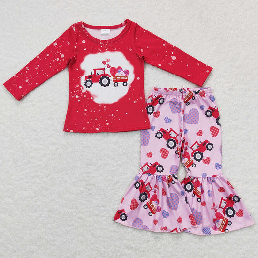 Baby Girls Clothes Valentine's Day Girls Bell Bottom Outfits GLP0902