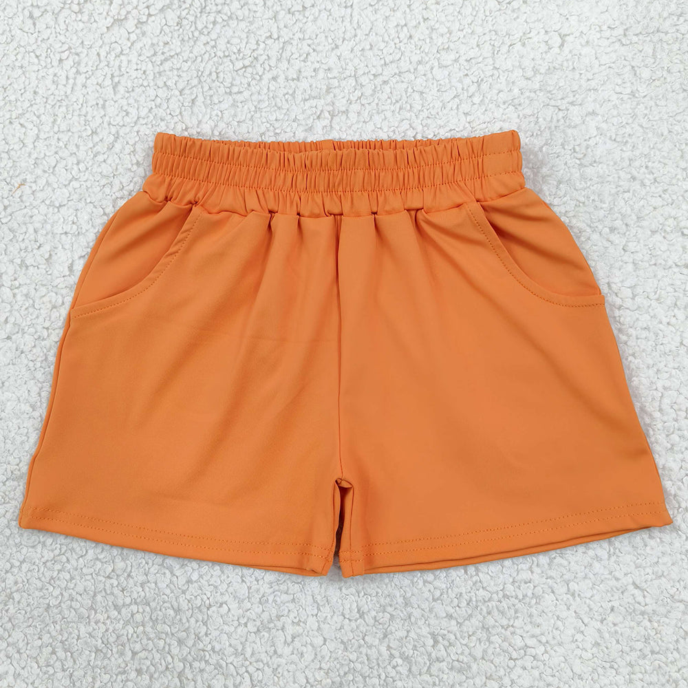 Baby Girls Shorts Orange Pockets Yoga Active Shorts Bottom SS0980