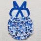 Baby Infant Girls Rompers Blue Strap Bows Ruffle Rompers SR2919 4.2