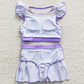 Boutique Baby Girls Swimsuit Lavender Two Pieces Swimsuits S0145