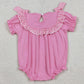 Baby Girls Rompers Smocked Crosses Bows Short Sleeve Easter Ruffle Rompers SR3250 1.5