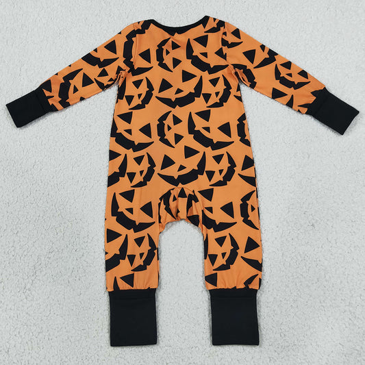 Baby Boys Rompers Ghost Pumpkins Halloween Two Way Zip Convertible Romper LR3243