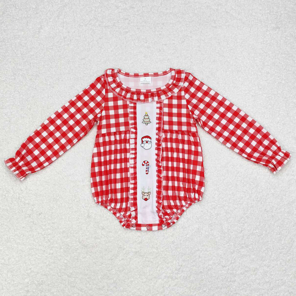 Baby Infant Girls Rompers Christmas Santa Claus Tree Long Sleeve Rompers LR1302