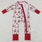 Baby Girls Holly Boots Christmas Zipper Footie Rompers LR2584 9.13