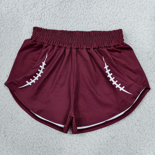 Baby Girls Maroon Baseball Yoga Active Team Sport Shorts Bottom SS0913