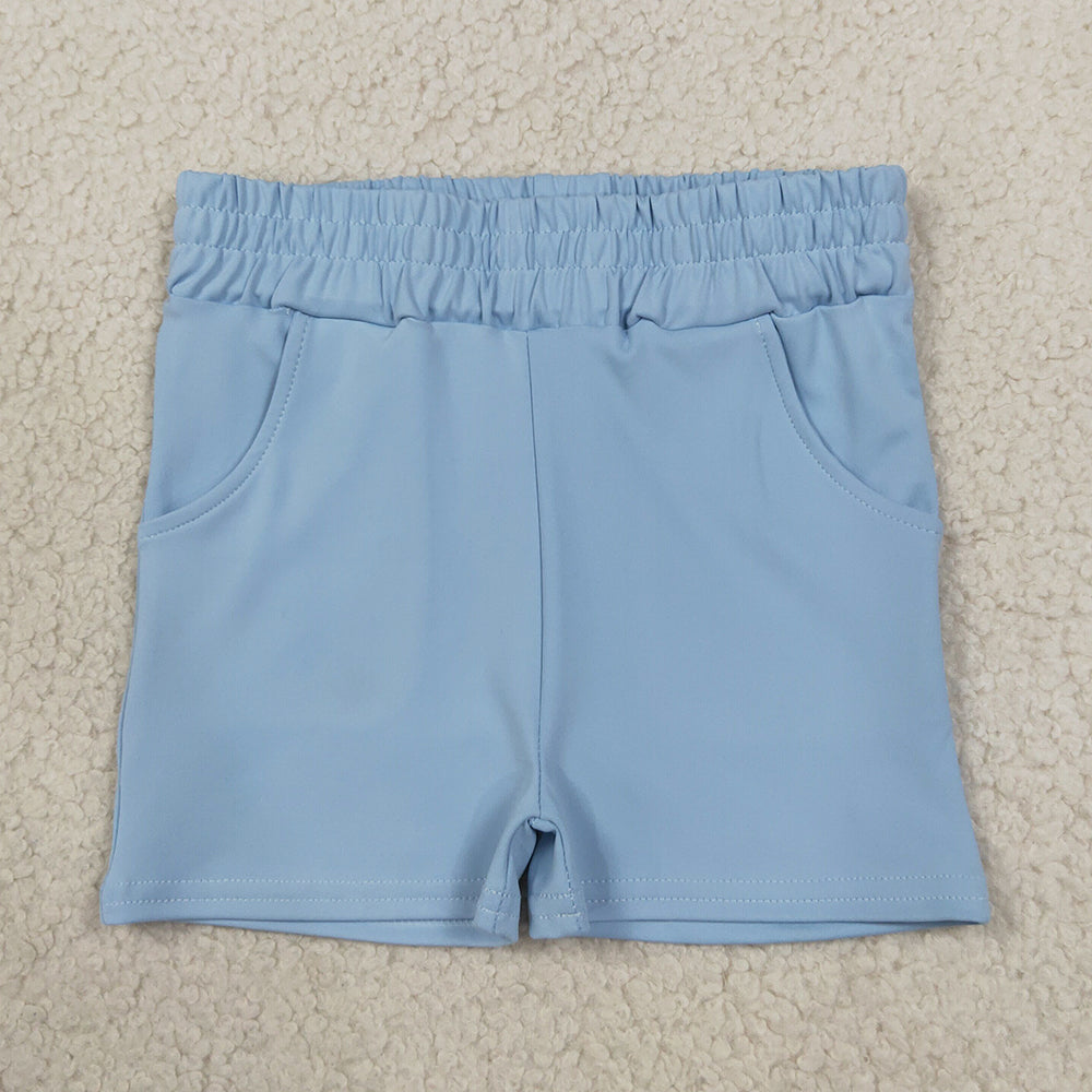 Baby Girls Shorts Light Blue Yoga Active Pockets Short Bottoms SS0961