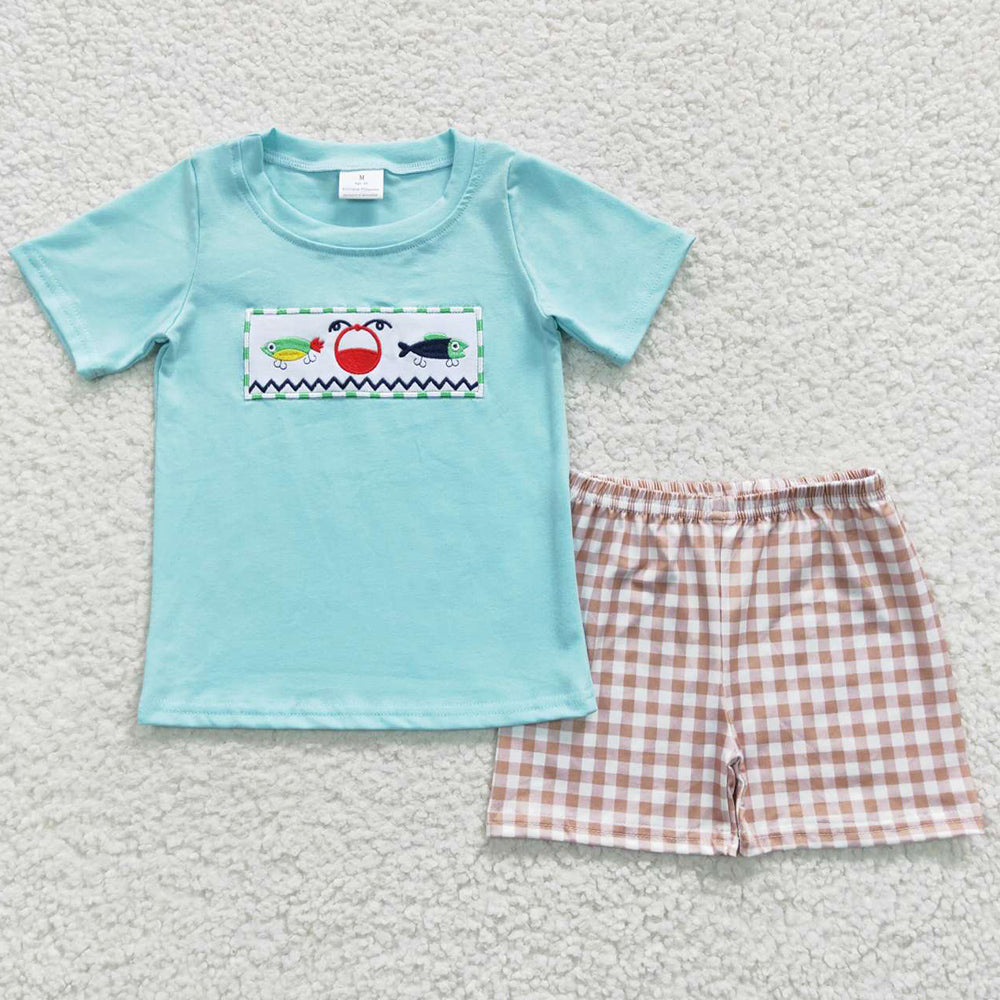 Baby Boys Clothes Cotton Embroidery Summer Shorts Sets BSSO0262