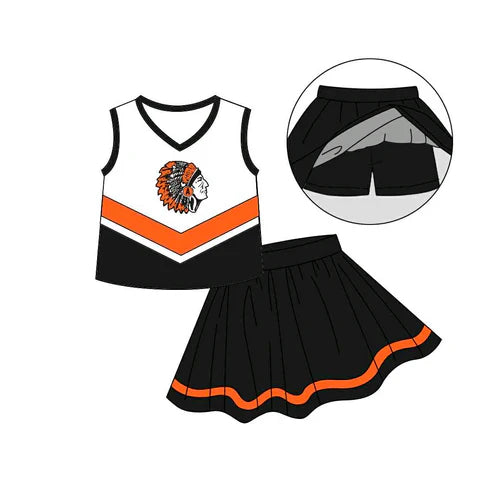 Preorder (moq 5)Baby Girls Indian Top Team Skorts Team Sets 8.13
