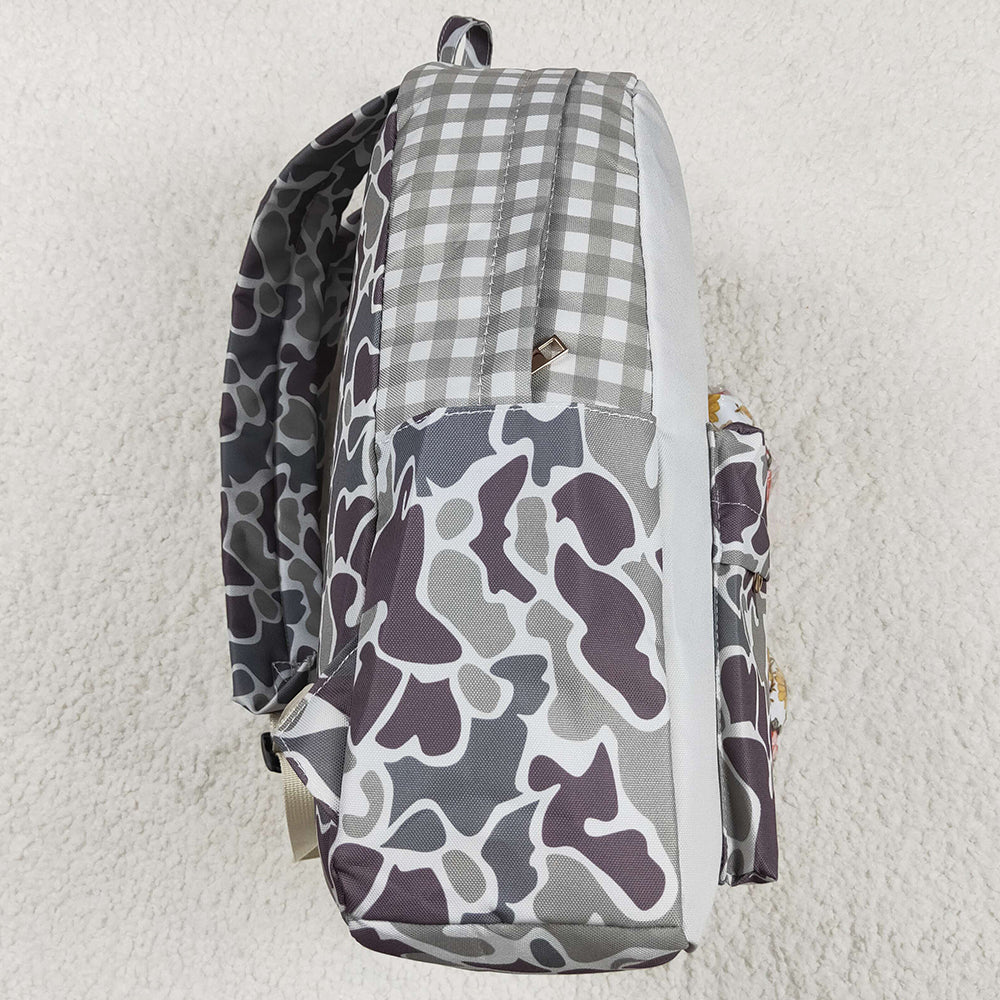 Baby Kids Boys Backpacks Camo Dog Hunting Backpack Zip Back Bags BA0268 4.21