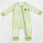 Baby Infant Boys Rompers Christmas Green Zip Bamboo Rompers LR1251