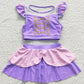 Boutique Baby Girls Swimsuit Lavender Two Pieces Swimsuits S0145