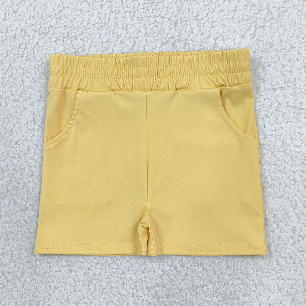 Baby Girls Shorts Yellow Yoga Active Pockets Short Bottoms SS0959