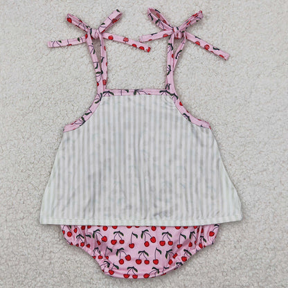 Baby Infant Girls Rompers Cute Cherry Straps Rompers SR2279 4.2