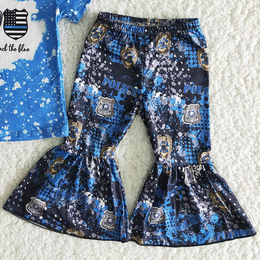 Kids Clothes Girls Sets Baby Girl Clothes Short Sleeve Bell Bottom Pants Outfits B8-2