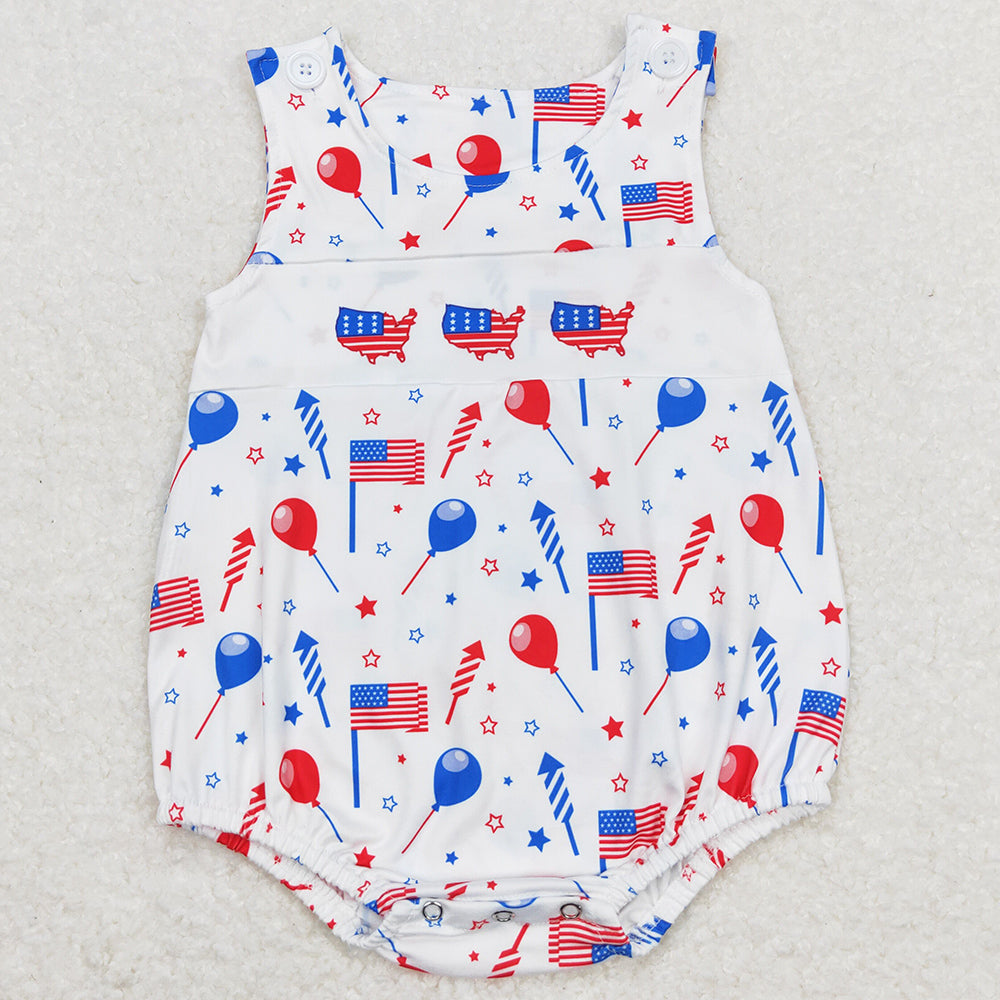 Baby Infant Boys Romper 4th of July Sleeveless Rompers SR1105