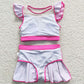 Boutique Baby Girls Swimsuits Princess Pink Two Pieces Swimsuits S0146