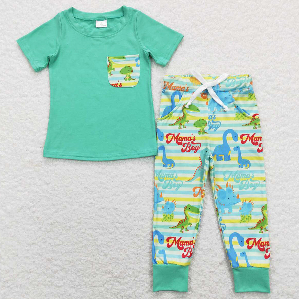 Baby Boys Clothes Dinosaur Mama`s Boy Clothing Sets BSPO0204