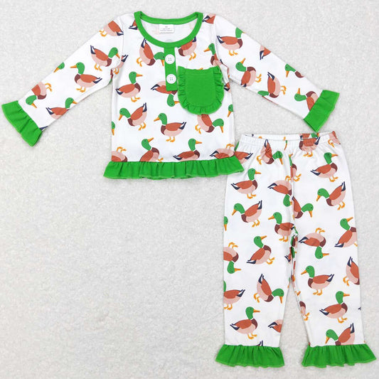 Baby Boys Pajamas Duck Pocket Tops Pants Pajamas Kids Sibling Pajamas Girls Sets BLP0419