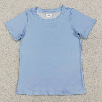 Baby Boys Clothes Blue Short Sleeve Back Dog Fishing Hunting T-shirts Top BT1765