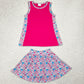 Baby Girls Clothes Pink Tunic Top Flowers Skorts Skirts Clothes Sets GSD1926 4.9