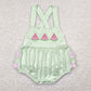 Embroidery Baby Infant Girls Rompers Summer Wateremelon Green Ruffles Rompers SR2764 4.9