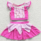 Boutique Baby Girls Swimsuits Princess Pink Two Pieces Swimsuits S0146