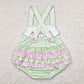 Embroidery Baby Infant Girls Rompers Summer Wateremelon Green Ruffles Rompers SR2764 4.9