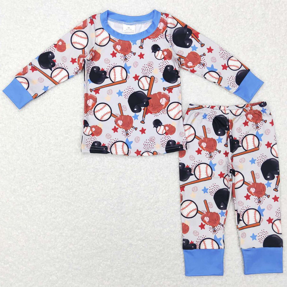 Baby Girls Clothes Baseball Long Sleeve Tops Pants Pajamas Sets BLP0418