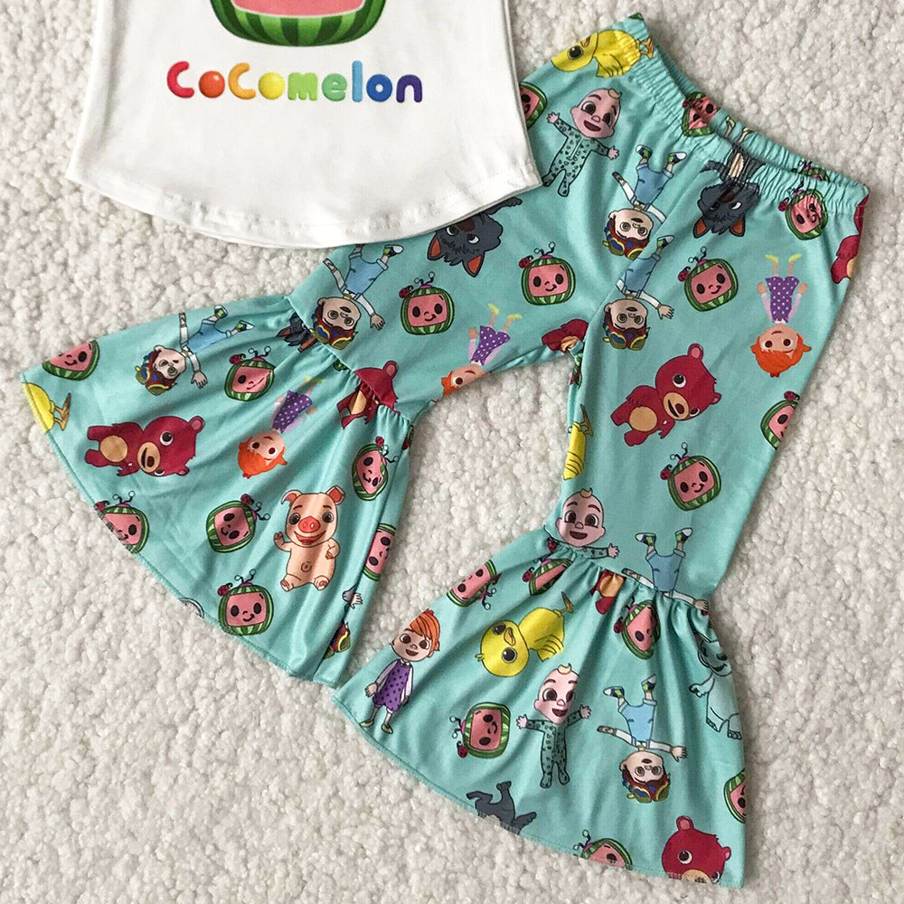 Boutique Girl Clothing Set Toddler Baby Girl Clothes Bell Pants Outfit C12-3