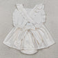 Baby Girls Rompers Embroidery Cross Strap Tunic Bummies Easter Ruffle Rompers SR3306