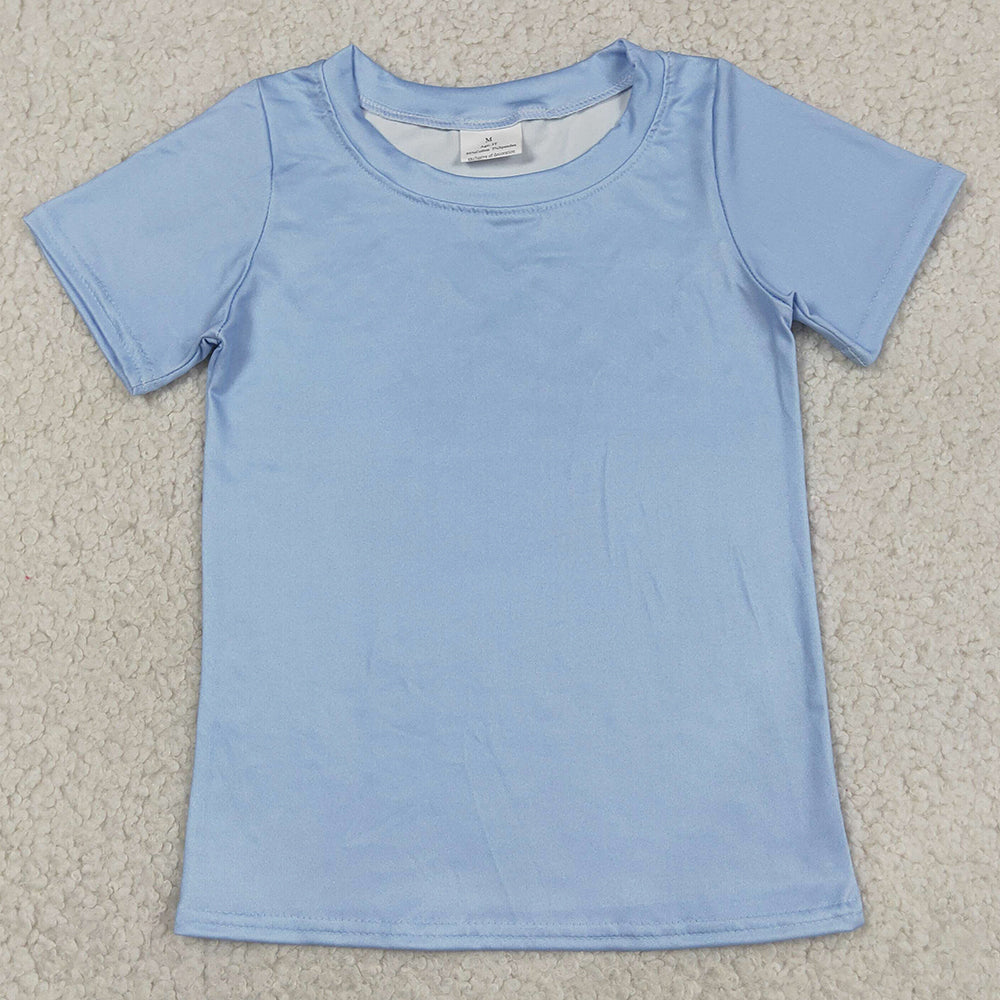 Baby Boys Clothes Blue Short Sleeve Dogs Fishing Hunting T-shirts Top BT1761