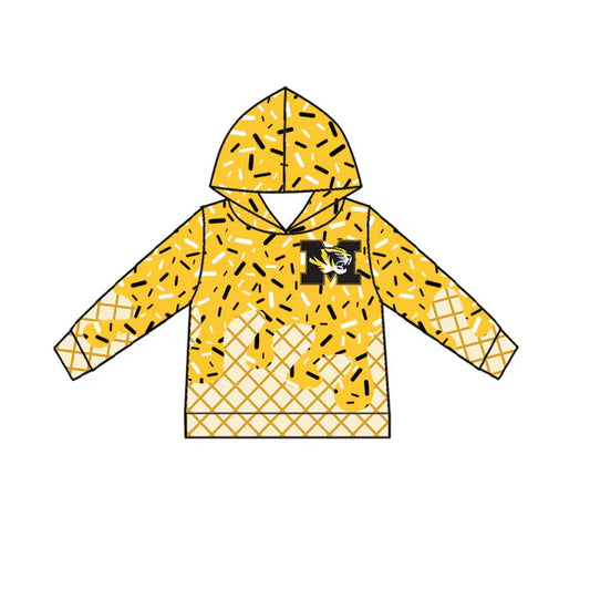 Preorder(moq 5) M yellow ice cream sprinkle toddler kids team hoodie 8.19