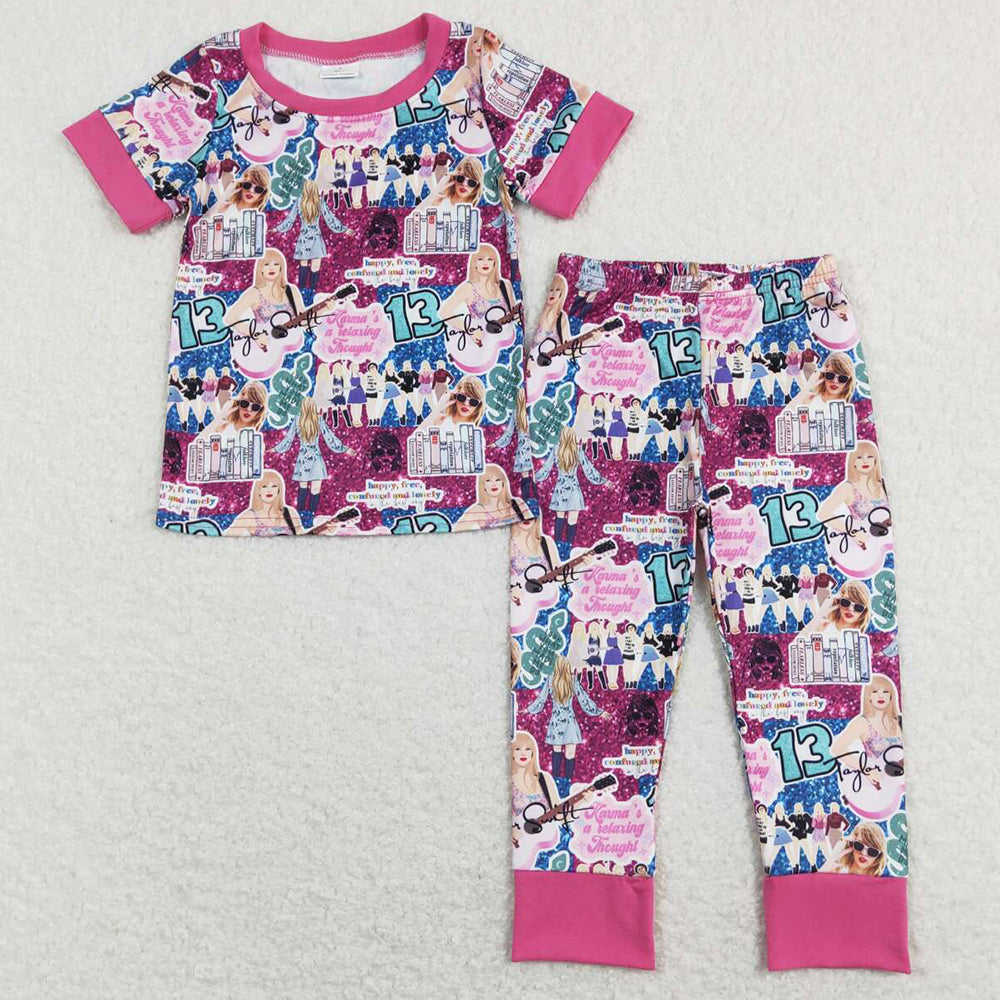 Hot Sale Kids Girls Pajamas Fashion Sleepwear Sets GSPO1332