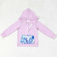 Baby Girls Clothes Top Lavender Ruffle Hooded Sea Weed Pocket Long Sleeve Tops GT0625